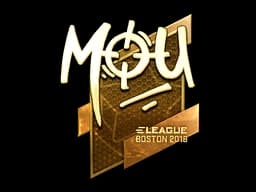 Sticker | mou (Gold) | Boston 2018