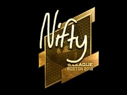 Sticker | Nifty (Gold) | Boston 2018