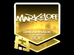 Sticker | markeloff (Gold) | Cluj-Napoca 2015