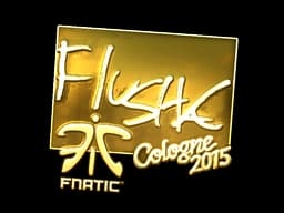 Sticker | flusha (Gold) | Cologne 2015