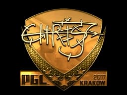 Sticker | chrisJ (Gold) | Krakow 2017