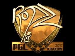 Sticker | ropz (Gold) | Krakow 2017