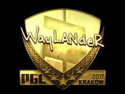 Sticker | wayLander (Gold) | Krakow 2017