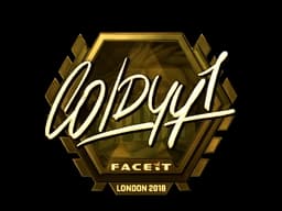 Sticker | COLDYY1 (Gold) | London 2018