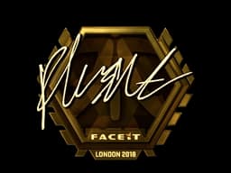 Sticker | flusha (Gold) | London 2018