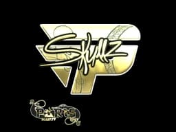 Sticker | skullz (Gold) | Paris 2023