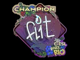 Sticker | FL1T (Glitter, Champion) | Rio 2022