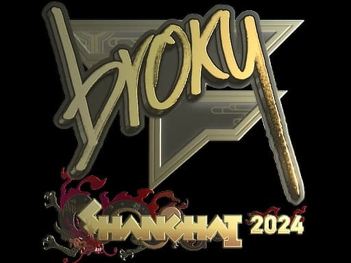 Sticker | broky (Gold) | Shanghai 2024