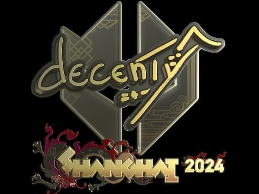 Sticker | decenty (Gold) | Shanghai 2024