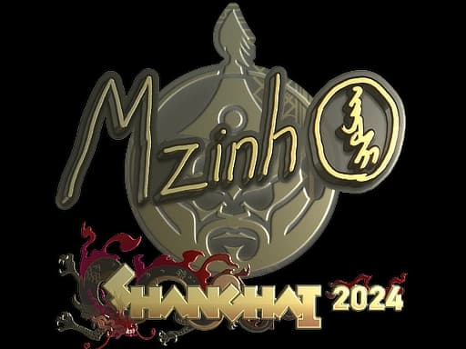 Sticker | mzinho (Gold) | Shanghai 2024