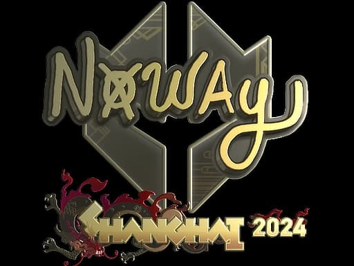 Sticker | noway (Gold) | Shanghai 2024