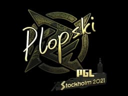 Sticker | Plopski (Gold) | Stockholm 2021